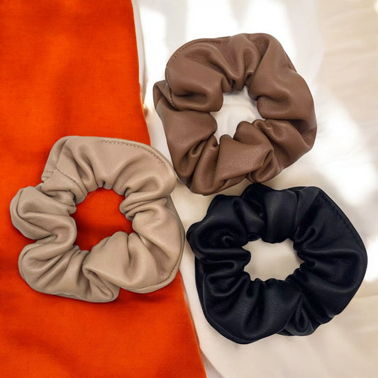 The Natural Scrunchie - 100% Lamb Leather